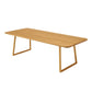 Rectangle Double Pedestal Industrial Table Fixed Table of Solid Wood Clearhalo ' dining_table' 'Dining Tables & Seating' 'Dining Tables' 'furn' 'furn_dining_table' 'Furniture' 'furniture_dining_table' 'Kitchen & Dining Furniture' 'kitchen&dining_furn' 'kitchen' 'kitchen_dining_table' 1200x1200_5fea3dd2-41b2-44d8-b007-fcd38cf3d8c4