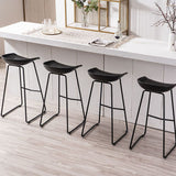 Modern Backrest Counter Stool Iron Cashier Bar Stool with Plastic Seat
