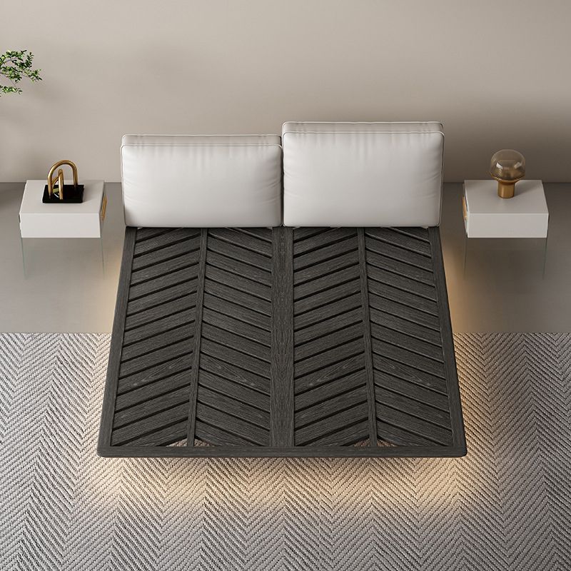 Testiera imbottita in stile moderno/letto di sospensione in pelle grigia bianca