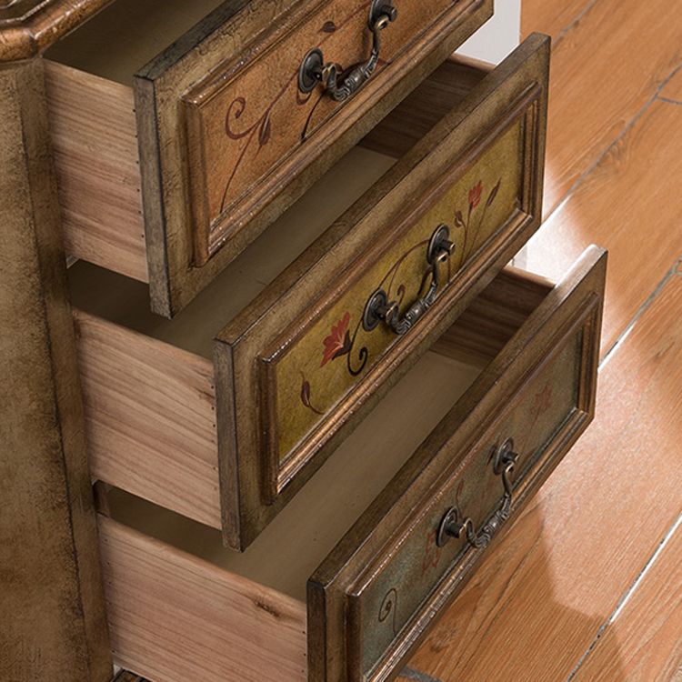 Mid-century Modern 1- Door Wooden Cabinet Rectangle Corner Cabinet with Drawer