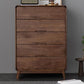 Mid-Century Modern Walnut Chest with 5 Drawers Rectangle Chest Clearhalo 'Cabinets & Chests' 'cabinets_chests' 'furn' 'furn_cabinets_chests' 'Furniture' 'Living Room Furniture' 1200x1200_5fedc7b2-a87e-4135-bbba-dcb7a7312d21