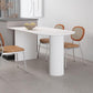 Minimalism Oval Dining Table Metal Double Pedestal Dining Table for Living Room Clearhalo 'Dining Tables & Seating' 'Dining Tables' 'dining_table' 'furn' 'furn_dining_table' 'Furniture' 'furniture_dining_table' 'Kitchen & Dining Furniture' 'kitchen' 'kitchen_dining_table' 1200x1200_5fee06fb-067e-45f7-8401-bc512c7f4602