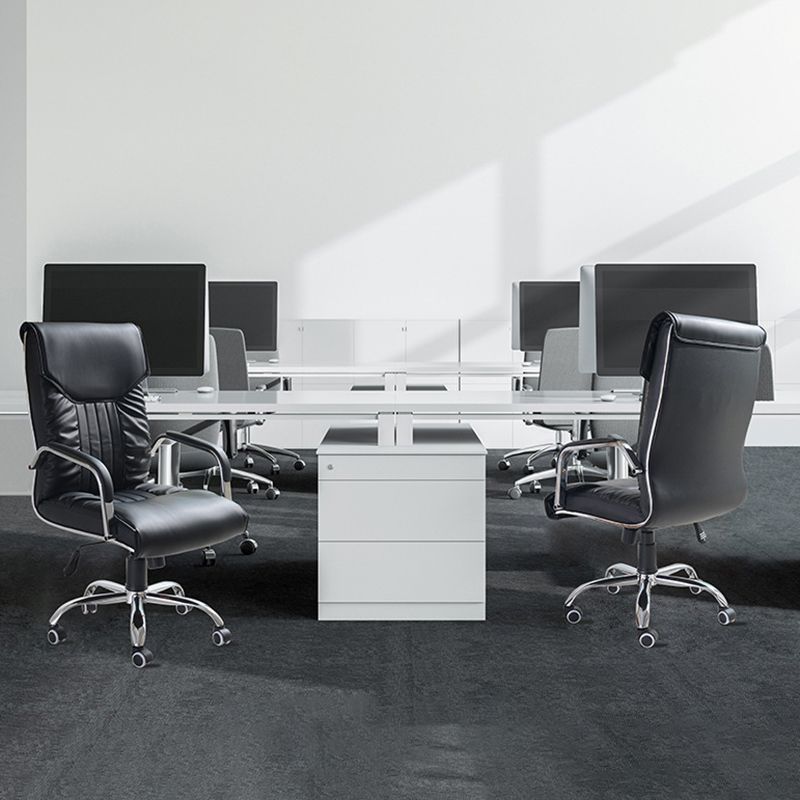 Adjustable Seat Height Office Chair Modern High Back Fixed Arm Chair with Wheels Clearhalo 'furn' 'furn_office_chair' 'Furniture' 'Office Chairs' 'Office Furniture' 'office_chair' 1200x1200_5fee425c-bd6f-4b23-93a8-18bd0e370d43