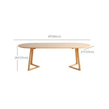 Oval Dining Table Modern Solid Wood Dining Table for Dining Room