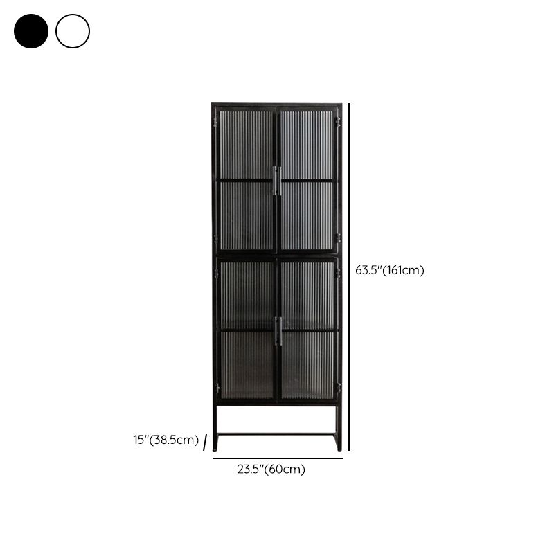 Porte di vetro contemporanee Credenza Metal Buffet Table per soggiorno