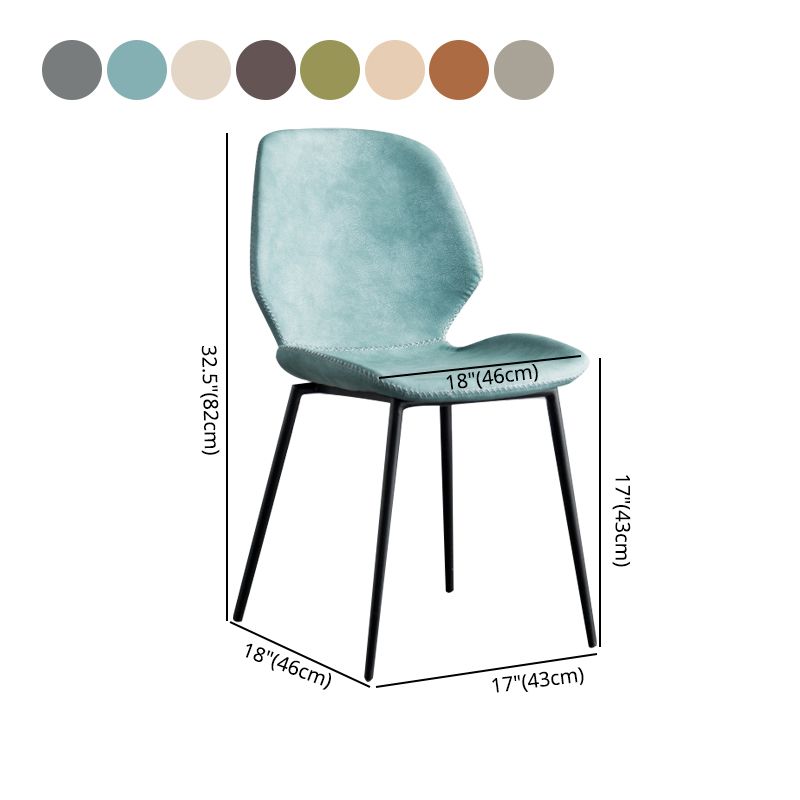 Modern Metal Dining Side Chair Solid Back Dining Armless Chair for Restaurant Use Clearhalo ' kitchen&dining_furn' 'Dining Chairs' 'Dining Tables & Seating' 'dining_chair' 'furn' 'furn_dining_chair' 'Furniture' 'furniture_dining_chair' 'Kitchen & Dining Furniture' 'kitchen' 1200x1200_5ff05244-1831-4078-8691-5d39d4e58ea7