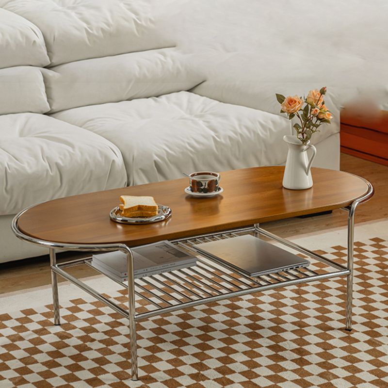 Tavolino moderno in telaio in legno nero tavolo da cocktail di caffè con scaffale