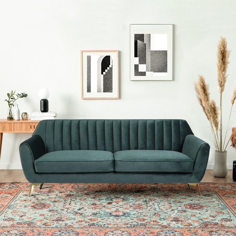 33.4 "Hフレアアームソリッドカラーリビングルーム用のベルベット標準ソファ