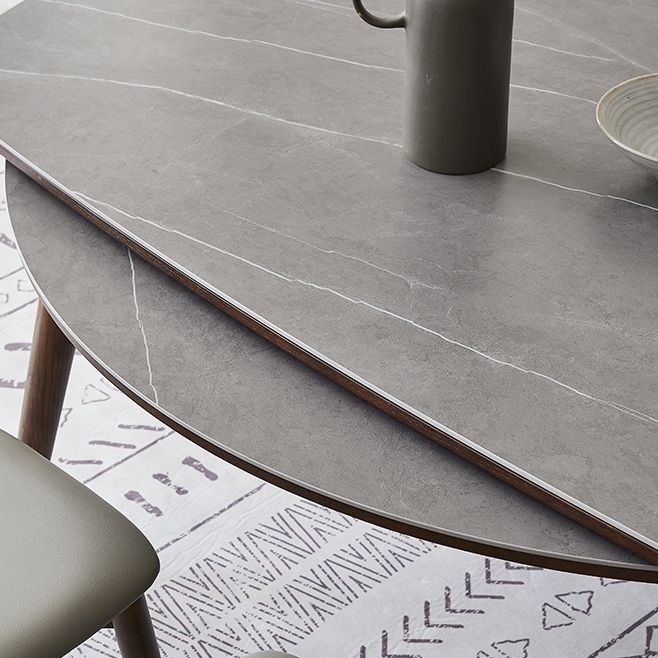 Modern Style Sintered Stone Dining Round Table Set 1/5/6/7 Pieces Dining Set