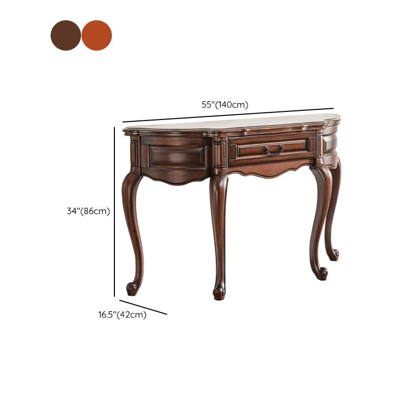 Free Form Shape Contemporary Console Table Wooden Console Sofa Table for Hall