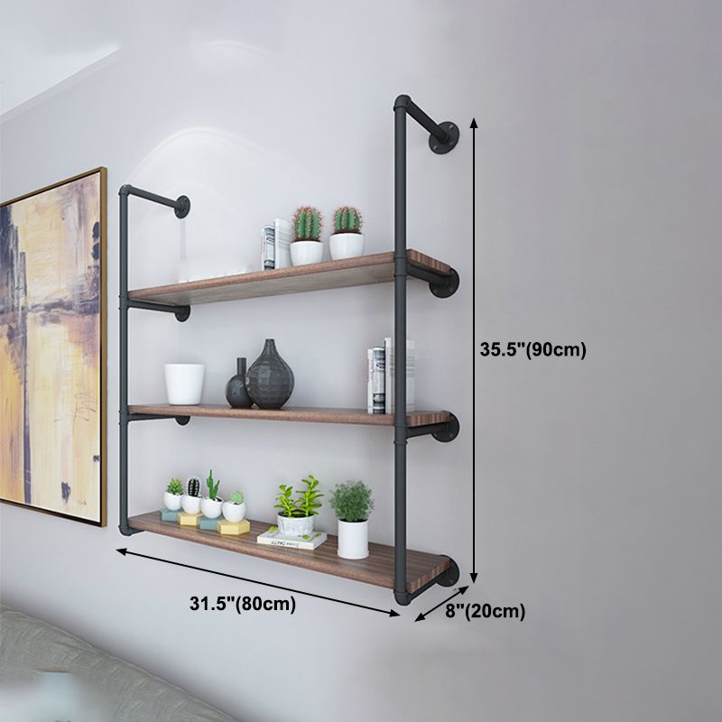 Wall Mounted Bookshelf Industrial Style Solid Wood Bookcase for Home Office Clearhalo 'Bookcases' 'furn' 'furn_bookcases' 'Furniture' 'furniture_bookcases' 'kitchen' 'kitchen_bookcases' 'Living Room Furniture' 'Office Furniture' 1200x1200_5ff37454-ea7e-414c-967c-efb0f69abe6e