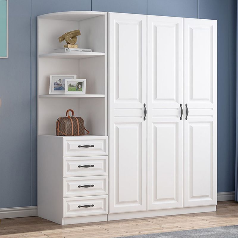 Armadio di colore bianco francese Country Armadio in legno per la camera da letto