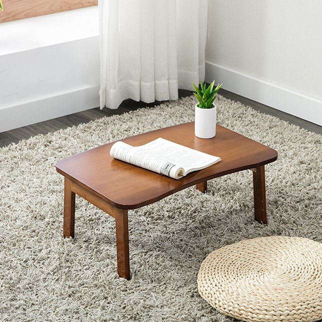 Modern Brown/Oak 4 Legs 1 Coffee Table Geometric Folding Table for Living Room Clearhalo 'Coffee & Accent Tables' 'Coffee Tables' 'coffee_tables' 'furn' 'furn_coffee_tables' 'Furniture' 'furniture_coffee_tables' 'Living Room Furniture' 1200x1200_5ff5a0c2-52fc-41f1-8034-f516f8b5d593