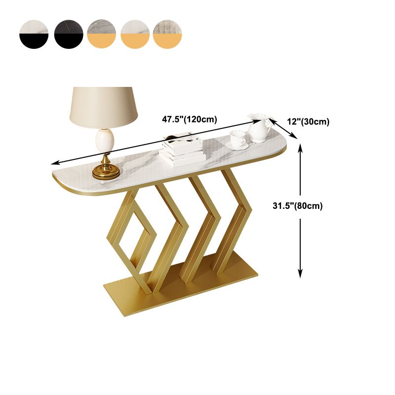 Tabella della console di pietra Metallino Tabella accento per resistenza graffiata, 31,49 "di alto livello