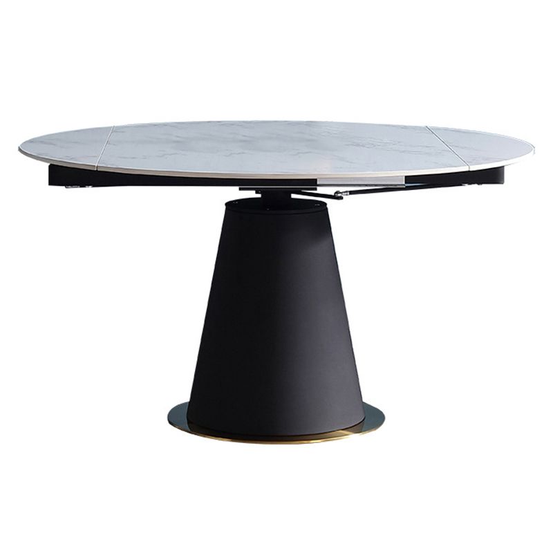 Modern Style Sintered Stone Dining Table White Round Table with Pedestal Clearhalo ' dining_table' 'Dining Tables & Seating' 'Dining Tables' 'Furniture' 'furniture_dining_table' 'Kitchen & Dining Furniture' 'kitchen&dining_furn' 'kitchen' 'kitchen_dining_table' 1200x1200_5ff8f262-6987-45fd-a098-e8ff23cda56e