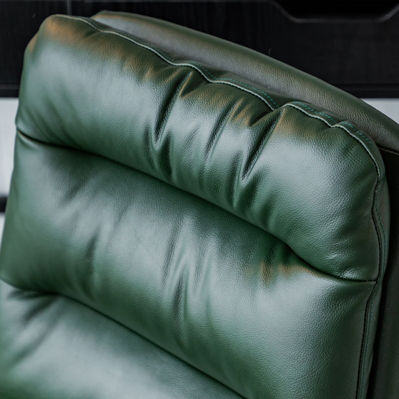 Chaise de bureau sans bras en cuir sans chaise de bureau ergonomique pénible avec roues