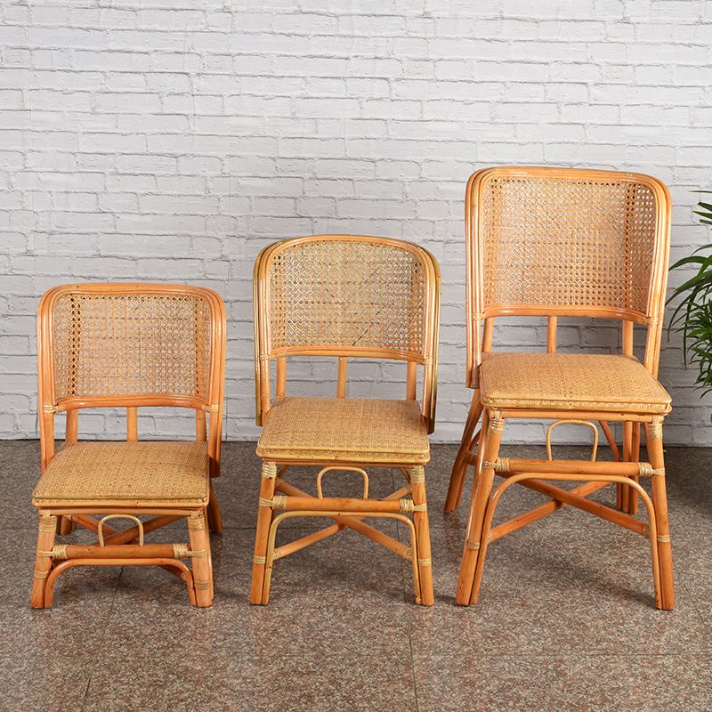 Contemporary Armless Wicker Chair Home Cane Back Dining Chair Clearhalo 'Dining Chairs' 'Dining Tables & Seating' 'dining_chair' 'furn' 'furn_dining_chair' 'Furniture' 'Kitchen & Dining Furniture' 1200x1200_5ff97900-e50d-4ae1-8b10-ec388cb15b93