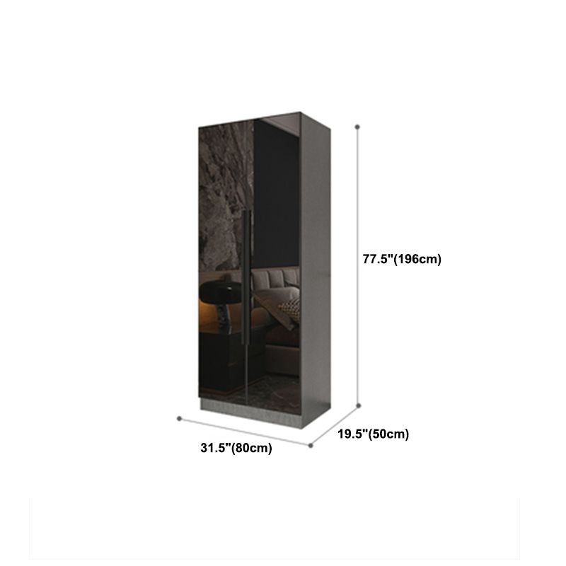 Modern Style Wardrobe Grey Colour Glass Wardrobe Closet for Bedroom Clearhalo 'Armoires & Wardrobes' 'armoires_wardrobes' 'Bedroom Furniture' 'furn' 'furn_armoires_wardrobes' 'Furniture' 1200x1200_5ffd9161-c962-4923-a86c-4485f5e2cf43