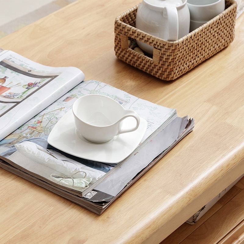 Contemporary 4 Legs Solid Wood with Drawer Rectangular/Square Coffee Table Clearhalo 'Coffee & Accent Tables' 'Coffee Tables' 'coffee_tables' 'furn' 'furn_coffee_tables' 'Furniture' 'Living Room Furniture' 1200x1200_5ffdec6e-d14b-4d8f-a40f-c8ebfcf2f22f