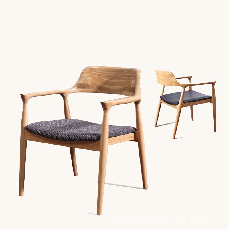 Contemporary Style Dining Chair Solid Wood Open Back Dining Side Chair for Restaurant Clearhalo ' kitchen&dining_furn' 'Dining Chairs' 'Dining Tables & Seating' 'dining_chair' 'Furniture' 'furniture_dining_chair' 'Kitchen & Dining Furniture' 'kitchen' 1200x1200_5fff1104-3c38-440e-bc49-4cbc7e62ff04