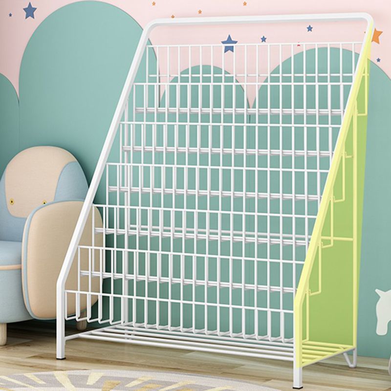 Moderne gesloten back ladder boekenplank metalen planken opgenomen boekenkast