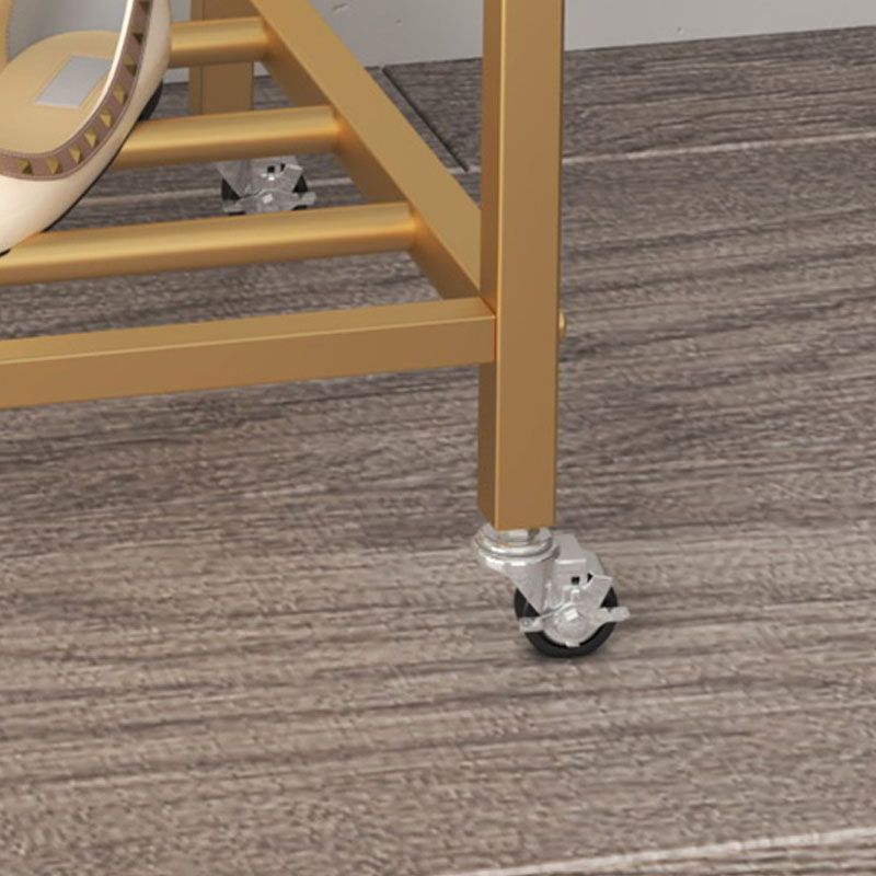 Moderne stijl kapselrek dubbele planken vrijstaand haken ontwerpkast rek