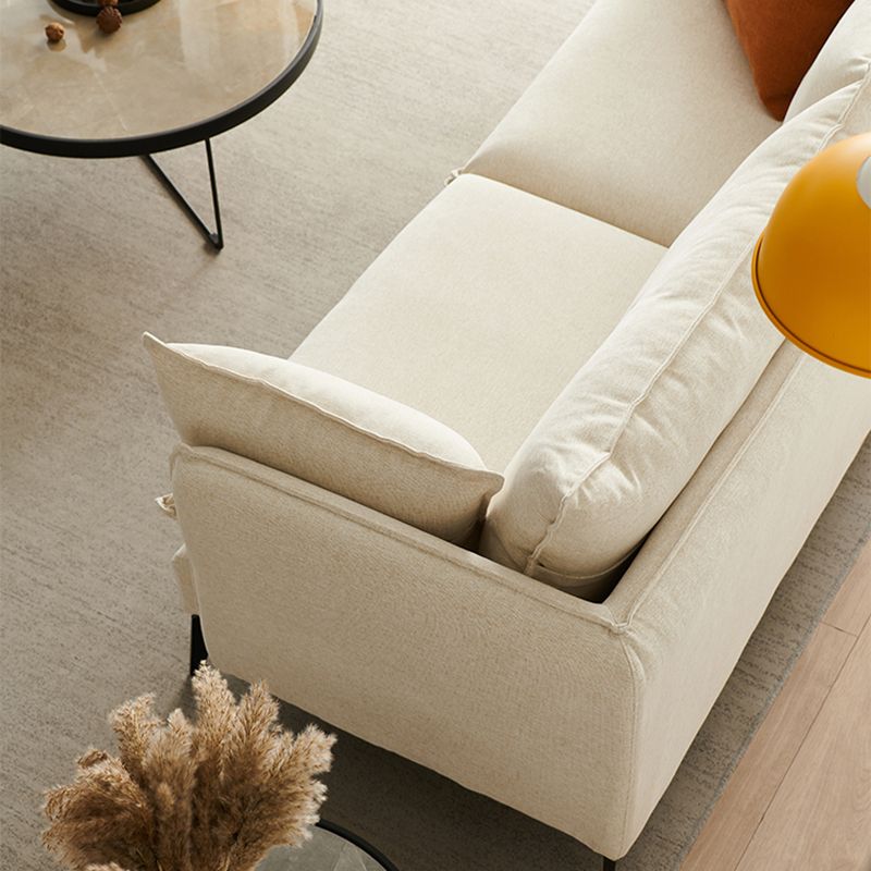 Modern Linen Tuxedo Arm Sofa with Bolster Pillows for Living Room, Apartment Clearhalo 'furn' 'furn_sofas' 'Furniture' 'furniture_sofas' 'kitchen' 'kitchen_sofas' 'Living Room Furniture' 'Sofa' 'sofas' 1200x1200_5fff7ae0-56f0-4f9e-a877-7a25a64d820b