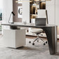 Modern Stone Top Office Desk Free Form Task Desk with 2 Drawers for Home Clearhalo 'furn' 'furn_office_desk' 'Furniture' 'Office Desks' 'Office Furniture' 'office_desk' 1200x1200_6000591d-2e89-4ca9-9256-affbfd7d63b4