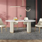 Metal Contemporary Free Form Indoor Table Sintered Stone Table for Dining Room and Kitchen Clearhalo ' dining_table' 'Dining Tables & Seating' 'Dining Tables' 'furn' 'furn_dining_table' 'Furniture' 'furniture_dining_table' 'Kitchen & Dining Furniture' 'kitchen&dining_furn' 'kitchen' 'kitchen_dining_table' 1200x1200_6001ca8a-b61e-4759-b405-9ca5f658c09f