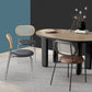 Contemporary Dining Chair Armless Chair with Metal Legs for Home