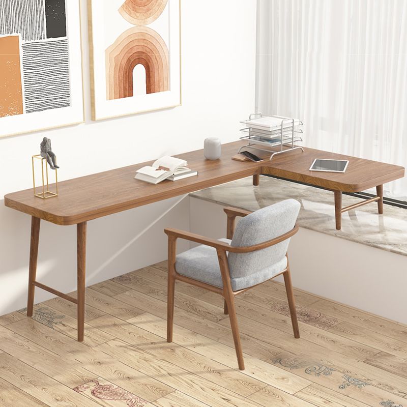 Industriekiefern Holz Office Desk L-Form Schreibschalter für Schlafzimmer