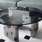 Black Glass Top Coffee Table Modern Round 3 Legs Cocktail Table Clearhalo 'Coffee & Accent Tables' 'Coffee Tables' 'coffee_tables' 'furn' 'furn_coffee_tables' 'Furniture' 'Living Room Furniture' 1200x1200_6004a925-7e65-4b1a-b52c-ffa5debd03fb