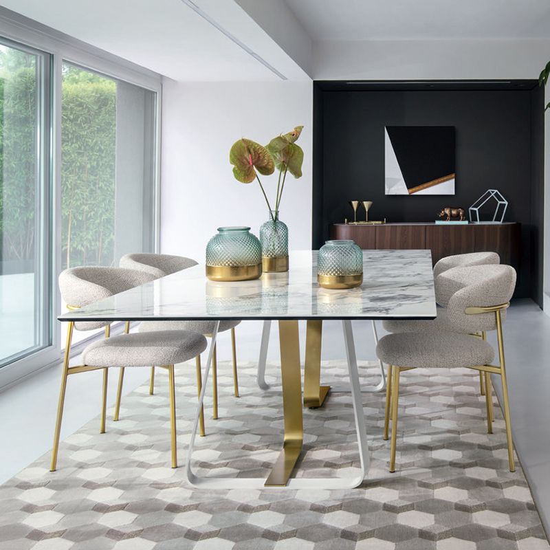 Glam Style Dining Chair Upholstered Open Back Dining Chair for Home Clearhalo 'Dining Chairs' 'Dining Tables & Seating' 'dining_chair' 'furn' 'furn_dining_chair' 'Furniture' 'furniture_dining_chair' 'Kitchen & Dining Furniture' 1200x1200_6004e162-f58b-4939-ab5b-30b3bebb37c6