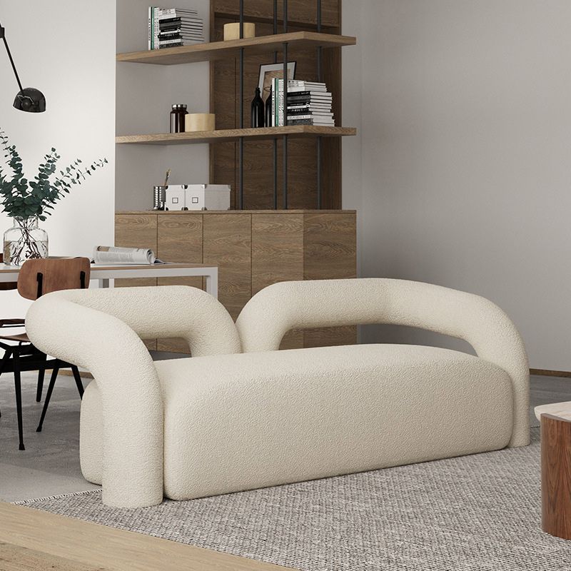 Sofá blanco contemporáneo con brazo de esmoquin y espalda apretada en lana