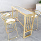 Modern Pub Height Dining Table Faux Marble Top Pub Table for Patio Use Clearhalo 'Bar Furniture' 'Bar Tables' 'bar_tables' 'furn' 'furn_bar_tables' 'Furniture' 'Kitchen & Dining Furniture' 1200x1200_6005702c-1119-4ceb-b6a2-d1bbc95ec3e5