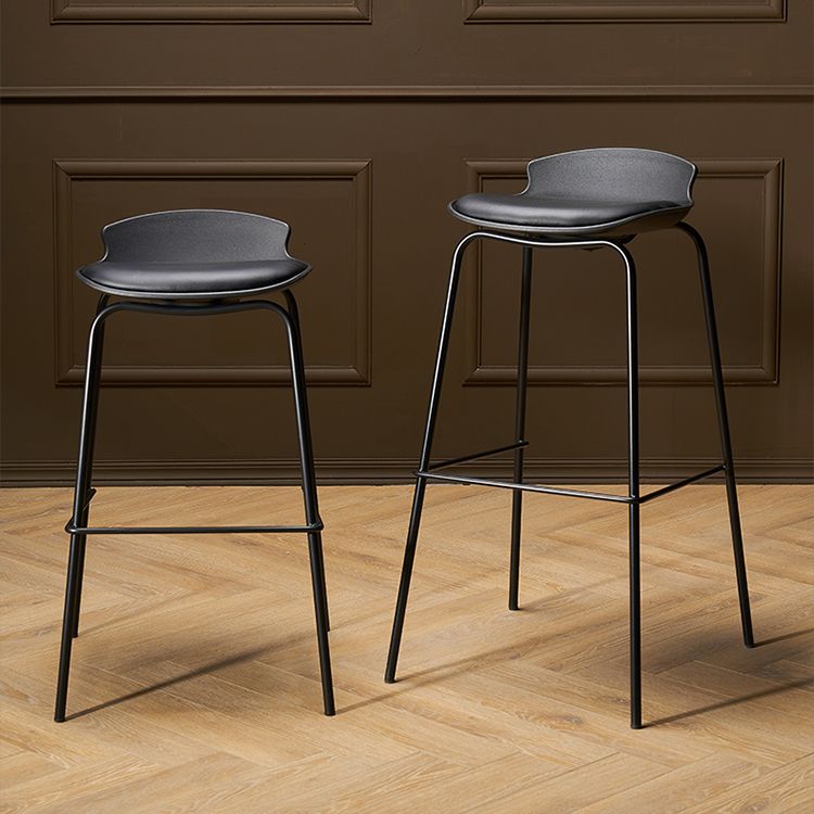 Modern Style Counter Stool Faux Leather Counter-height Stool for Indoor Clearhalo 'Bar Furniture' 'Bar Stools' 'bar_stools' 'furn' 'furn_bar_stools' 'Furniture' 'Kitchen & Dining Furniture' 1200x1200_6005d7e7-79e1-43ed-9c9f-bf0ccd66a05d