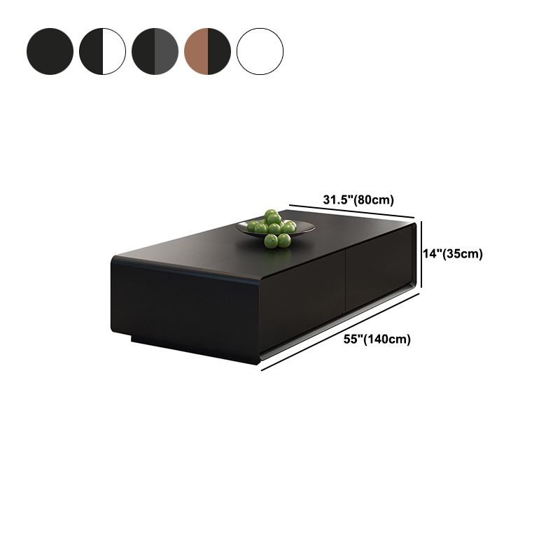 Moderne stijl rechthoekige houten tafel abstracte basis salontafel
