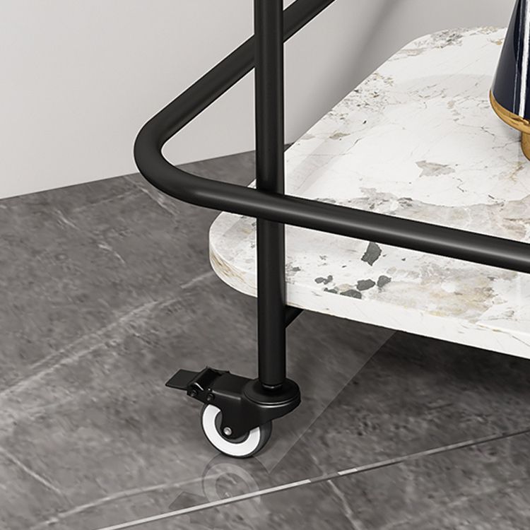 Contemporary Rectangular Side Table with Shelf, Glass Top Corner Table