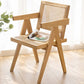 Modern Style Dining Chair Wooden Open Back Arm Chair for Home