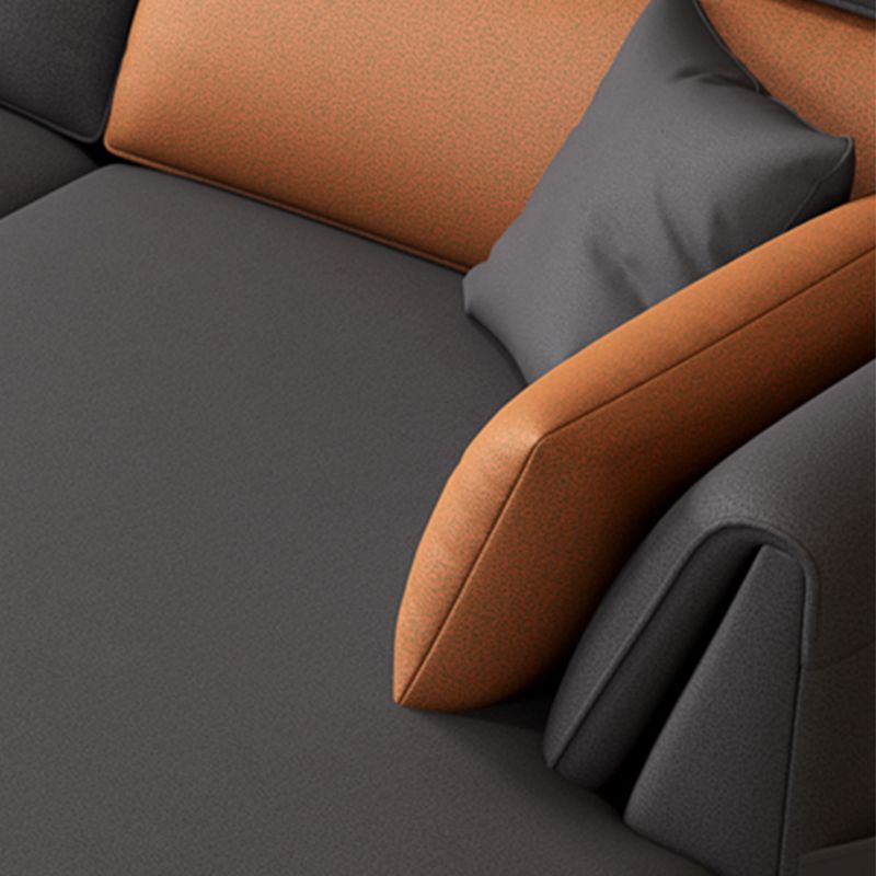 Cojines de almohada moderna de almohadilla de almohada de almohada gris seccional Chesterfield