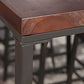 Pine Wood Bar Dining Table Brown Industrial Bar Table with Trestle Base in Black Clearhalo 'Bar Furniture' 'Bar Tables' 'bar_tables' 'furn' 'furn_bar_tables' 'Furniture' 'furniture_bar_tables' 'Kitchen & Dining Furniture' 1200x1200_60113f22-0cf4-438d-a761-8eda877a4e00