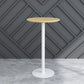 Contemporary Round Bar Dining Table Indoor Wood Bar Table with Iron Base Clearhalo 'Bar Furniture' 'Bar Tables' 'bar_tables' 'furn' 'furn_bar_tables' 'Furniture' 'furniture_bar_tables' 'Kitchen & Dining Furniture' 1200x1200_60117776-251d-43cc-9f61-f2b8d0b2e575