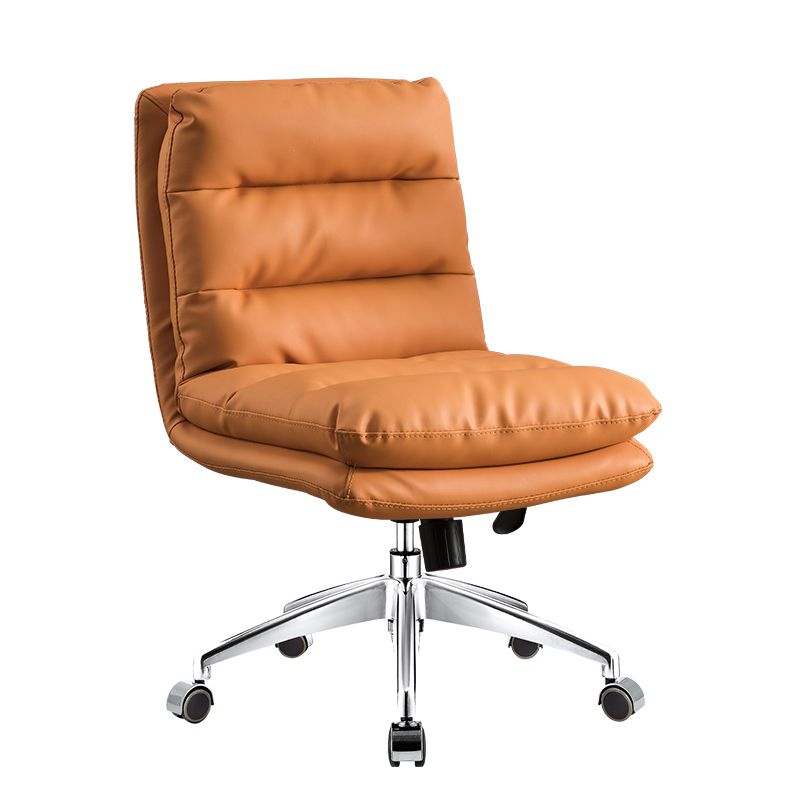 Mid Back Armless Desk Chair Modern Faux Leather Office Chair Clearhalo 'furn' 'furn_office_chair' 'Furniture' 'Office Chairs' 'Office Furniture' 'office_chair' 1200x1200_60120b78-5d0a-41a7-a240-783ce5fef068