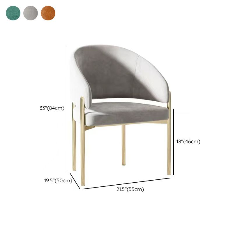 Luxury Style Metal Arm Dining Chair with Upholstered for Dining Room Clearhalo 'Dining Chairs' 'Dining Tables & Seating' 'dining_chair' 'furn' 'furn_dining_chair' 'Furniture' 'Kitchen & Dining Furniture' 1200x1200_60132126-29f9-43c3-bd71-44d08c47faa1