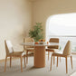 Modern 1/4/5/7 Pieces Round Dining Set Sintered Stone Top Wooden Dinette Table Set