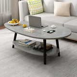 Tavolino in legno contemporaneo 4 gambe tavolo da cocktail con scaffale