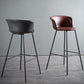 Modern Bucket Low Back Counter Chair Faux Leather Counter Bar Stool for Dining Room