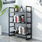 3/4/5-Shelf Iron Etagere Bookshelf Black and White Vertical Bookcase for Living Room Clearhalo 'Bookcases' 'furn' 'furn_bookcases' 'Furniture' 'furniture_bookcases' 'Office Furniture' 1200x1200_60152070-be4f-408f-b4f7-5129c64f0e70