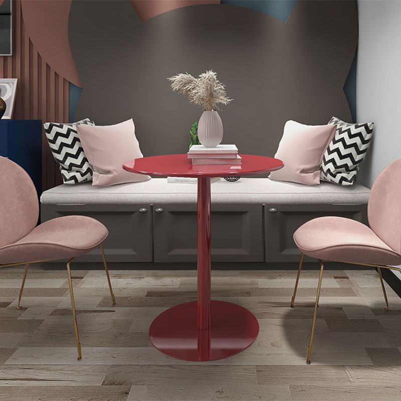 Round Metallic Side Table Contemporary Pedestal Side End Table Clearhalo 'Coffee & Accent Tables' 'End & Side Tables' 'end_side_table' 'Furniture' 'furniture_end_side_table' 'Living Room Furniture' 1200x1200_60153b48-a709-448c-a20e-0491ac9fb745