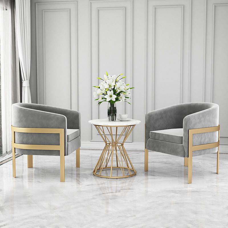 リビングルーム28.35 "のタイトな背中のあるベルベット傾斜腕ソファ